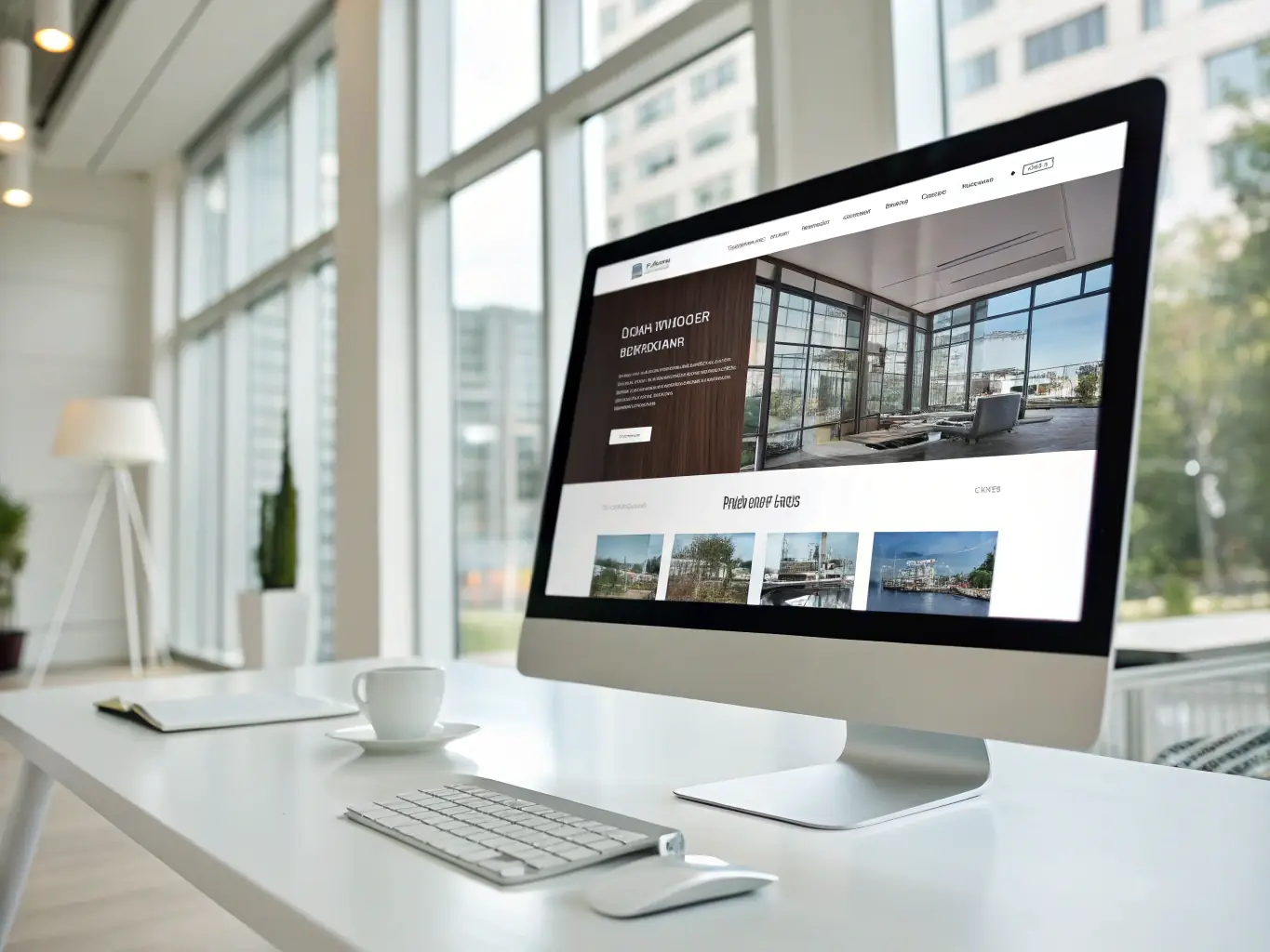 A clean, modern website design showcasing responsive layouts and user-friendly navigation, emphasizing the importance of a strong online presence for businesses.