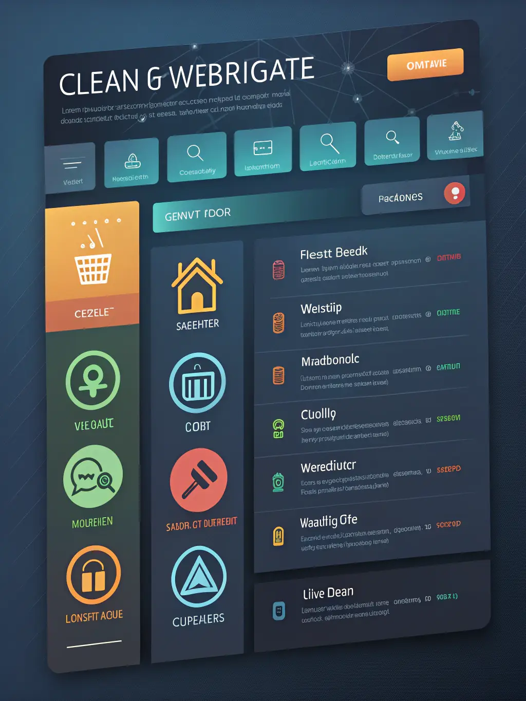 A sleek, modern website design showcasing a user-friendly interface and innovative features, highlighting web development expertise.
