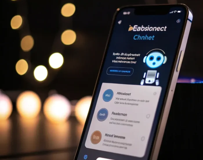 Smartphone displaying intelligent AI chatbot integration for automated customer support